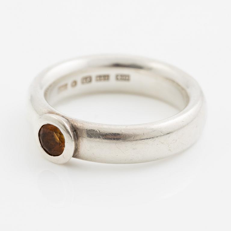 Gaudy, Ring, Gaudy, silver med citrin.