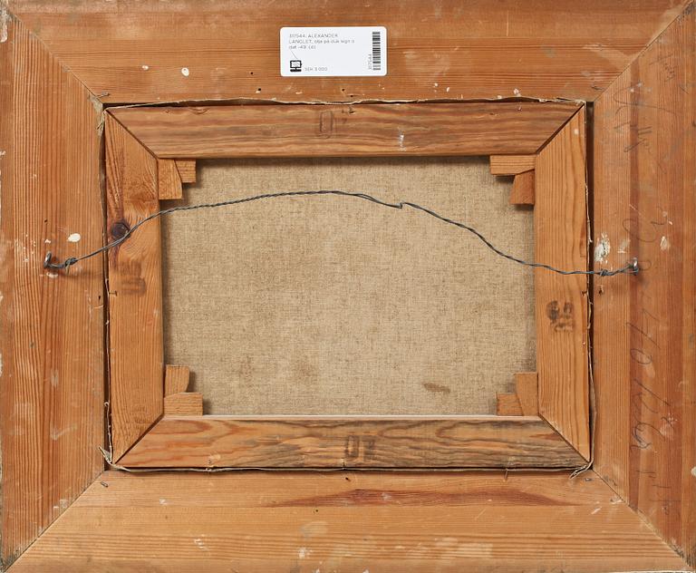 ALEXANDER LANGLET, olja på duk sign o dat -49.