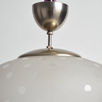 Flygsfors Glasbruk, ceiling lamp, a version of model '51334/513 P', 1940s/50s.