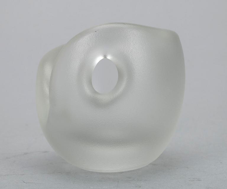 SKULPTUR, glas, "Jättens gryta" sign. Timo Sarpaneva, Iittala 1900-talets mitt.