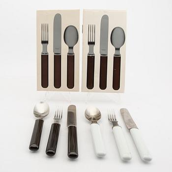 Signe Persson-Melin, a set of 44 + 13 pcs of cutlery Boda Nova stoneware 1970s.