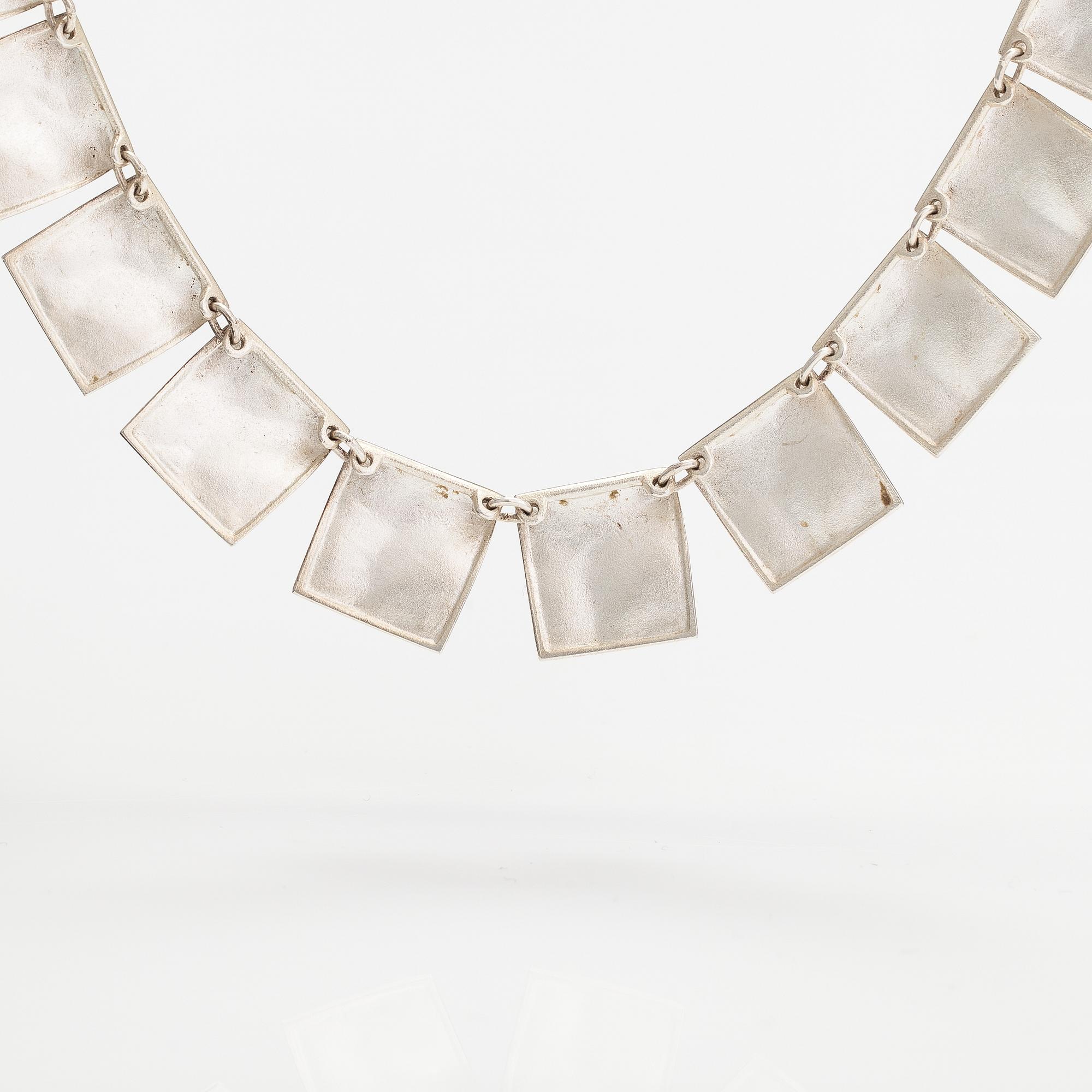 Björn Weckström, A sterling silver necklace "Galactic peaks". Lapponia 2008.
