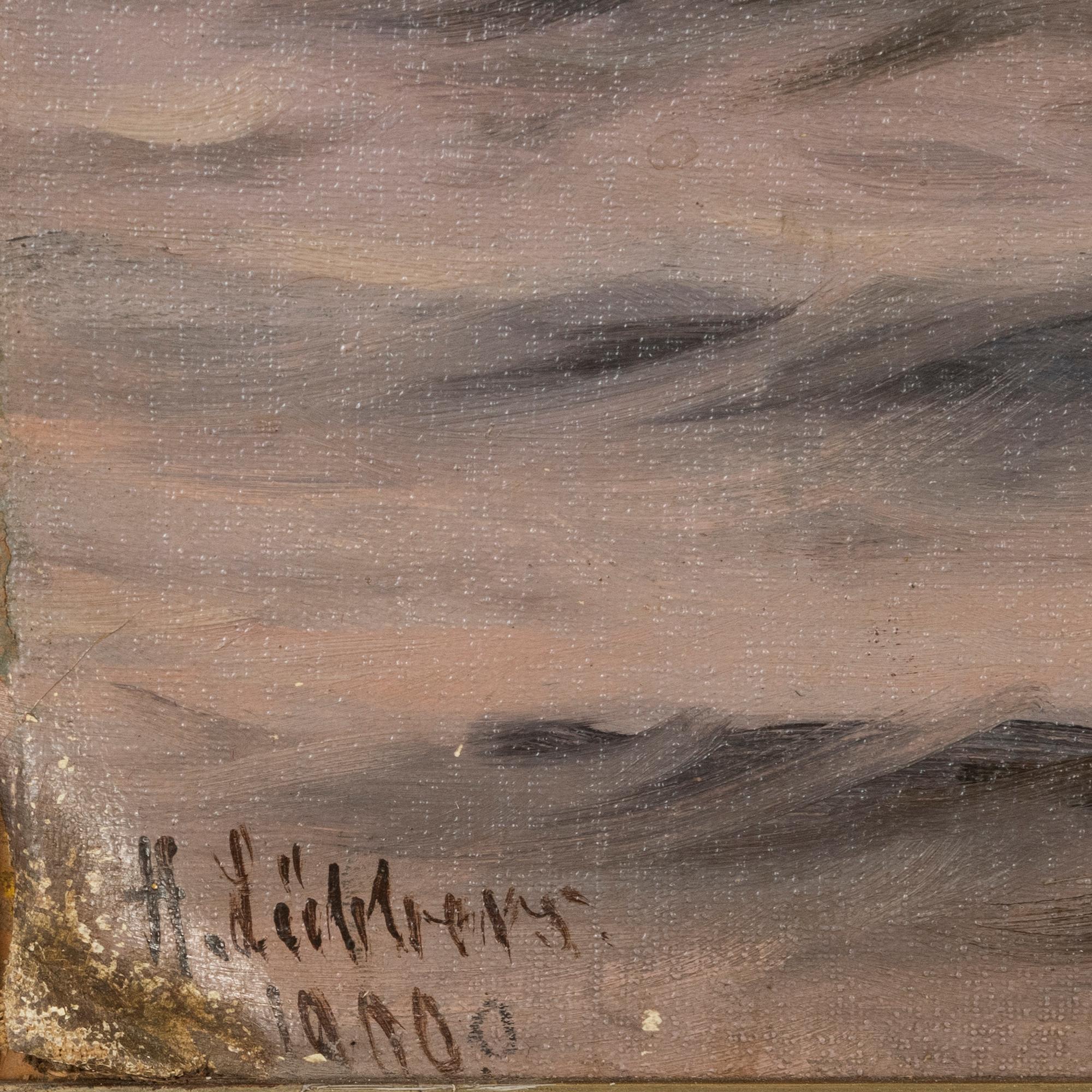 Holger Peter Svane Lübbers, oil on canvas/panel, signed and dated 1900.