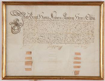 A Swedish document, signed Stockholm 1615.