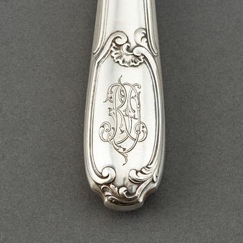 Knivar, 36 st (12+12+12), silver, Frankrike 1800-tal.