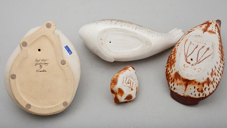 FIGURER, 4 st, stengods, Paul Hoff, Gustavsberg.