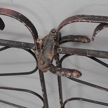 GATES, a couple, cast iron, 1950s.