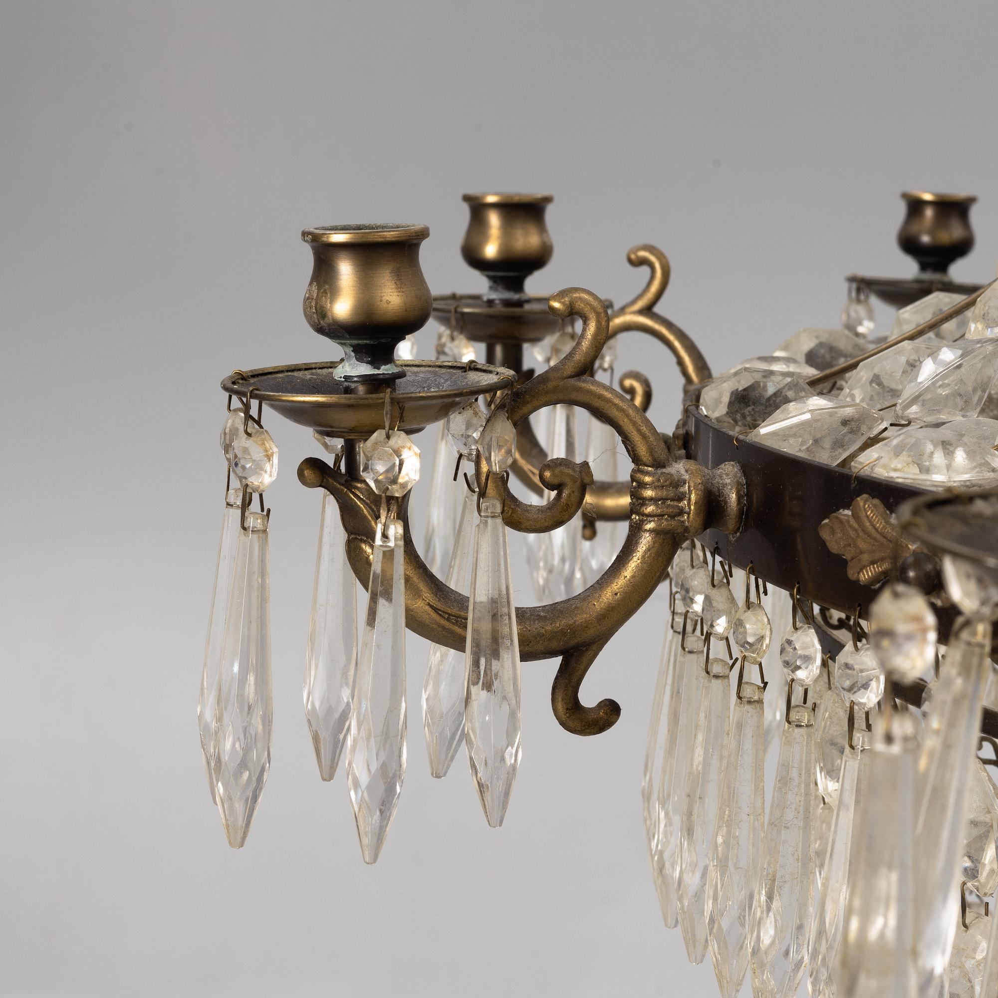 Chandelier, Empire style, second half of the 20th century.
