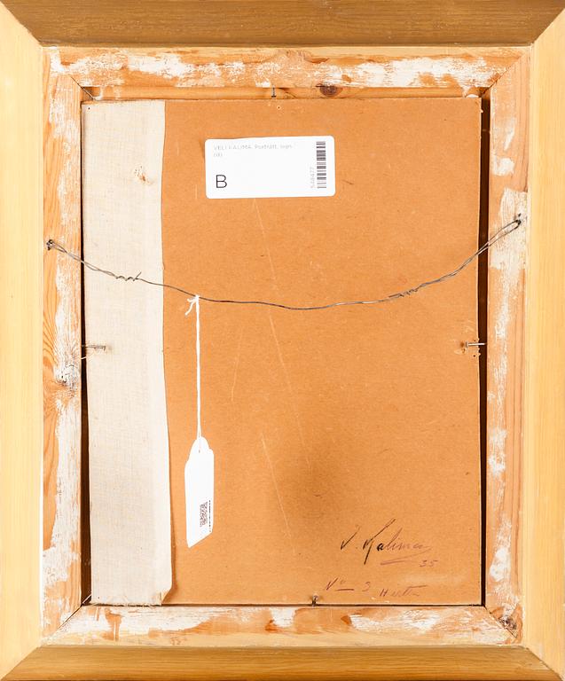 VELI KALIMA, olja på duk, uppfodrad på skiva, signerad och daterad -45.