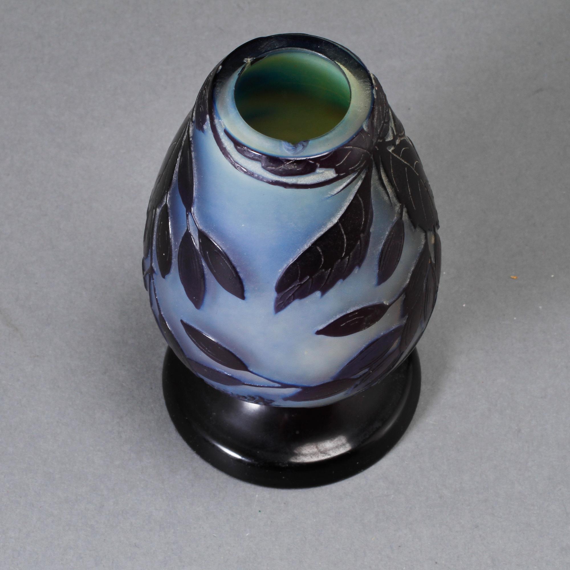 VAS, glas, Emile Gallé, Nancy, Frankrike, 1900-talets början.