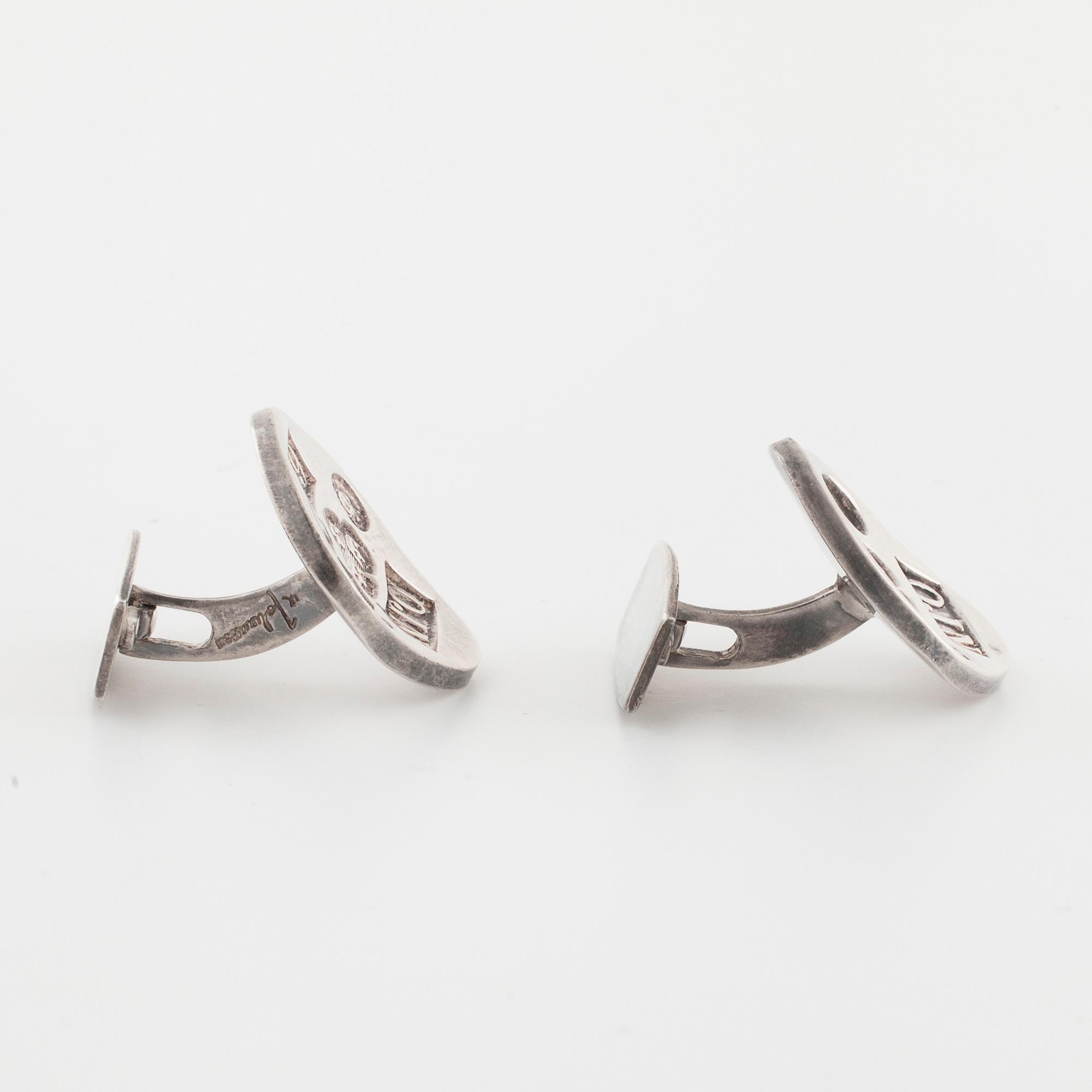 OWE JOHANSSON, Stockholm, 1972, manschettknappar.