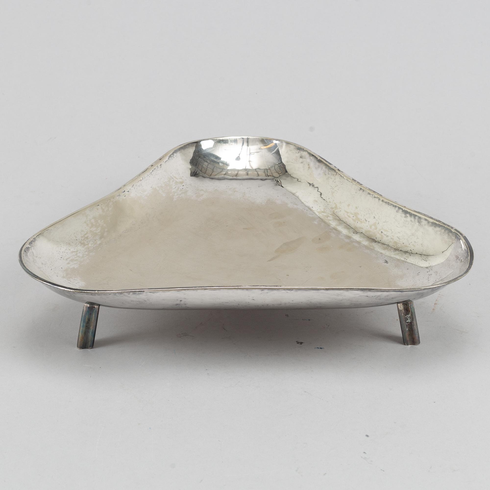 Karl Wojtech, a silver plated fruit bowl, Stockholm.