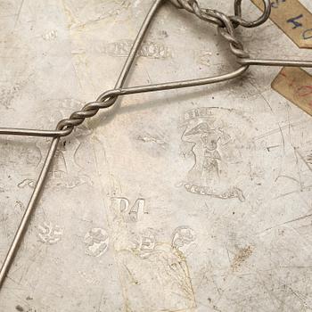 TALLRIKAR, 6 st tenn, bland annat Sven Ekström, Norrköping, 1845.