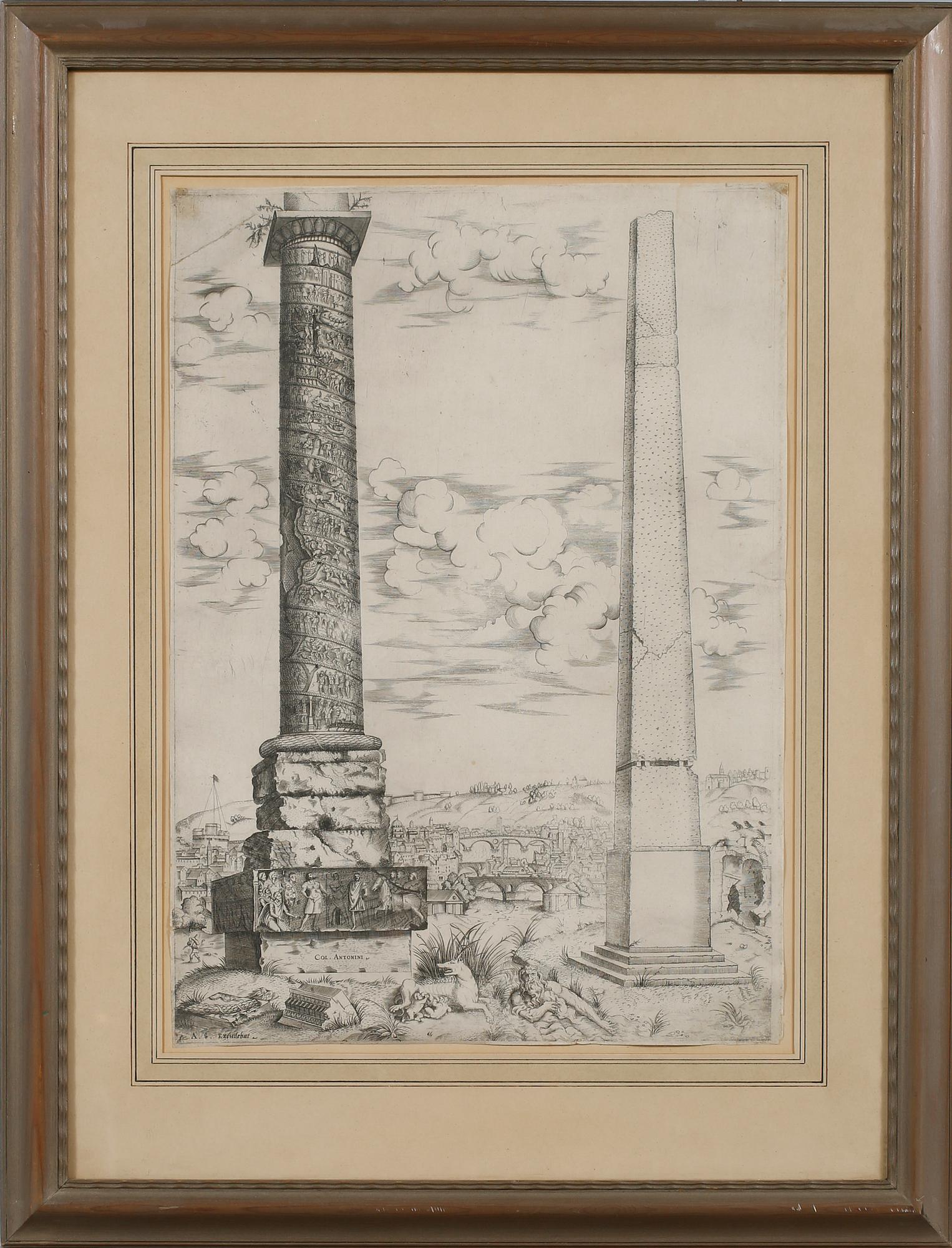 KOPPARSTICK, 2 st, 1800-tal, Italien.