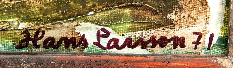 Hans Larsson, olja på duk signerad och daterad 71.