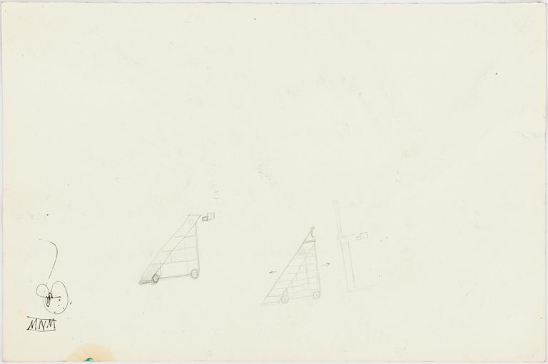 ULF RAHMBERG, Ink wash, signed with monogram, verso.