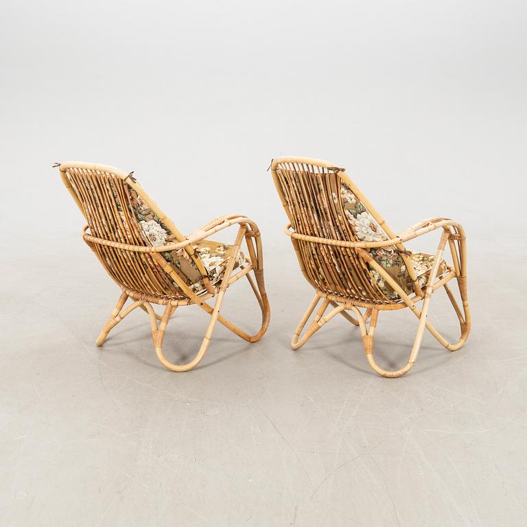 Garden armchairs, a pair, mid-20th century.