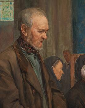 Carl Wilhelmson, "Under mässan. I St. Germain des Près" (At mass. In St. Germain des Près).