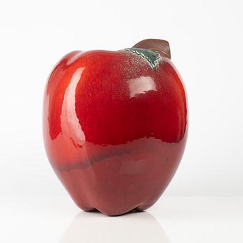 Sven Wejsfelt, a stoneware sculpture of an apple, Gustavsbergs Studio, Sweden, 1990, ed.7/25.