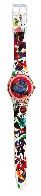 Swatch - Sam Francis. Quartz, Plast. 34mm. Limited Edition 48454/49999. Vår/sommar 1991.