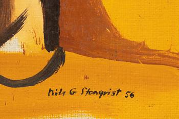 Nils Gunnar Stenqvist, olja på duk uppfäst på pannå, signerad och daterad -56.