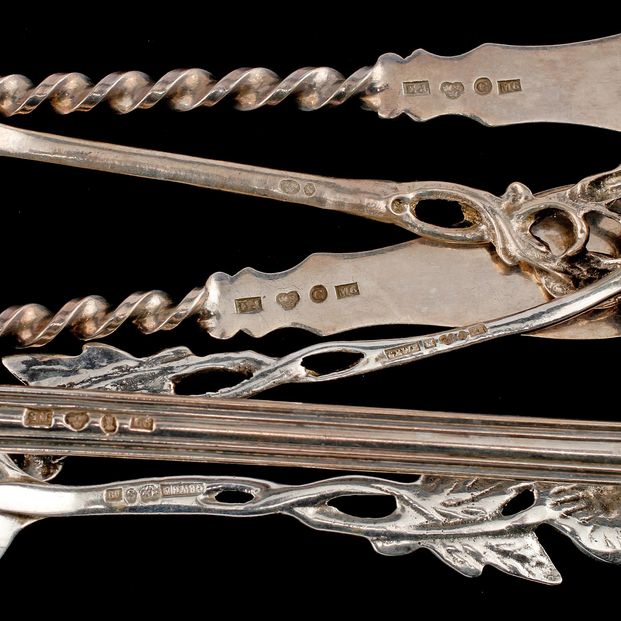 PARTI SILVER, 25 st, 1800/1900-tal. Vikt 430 g.