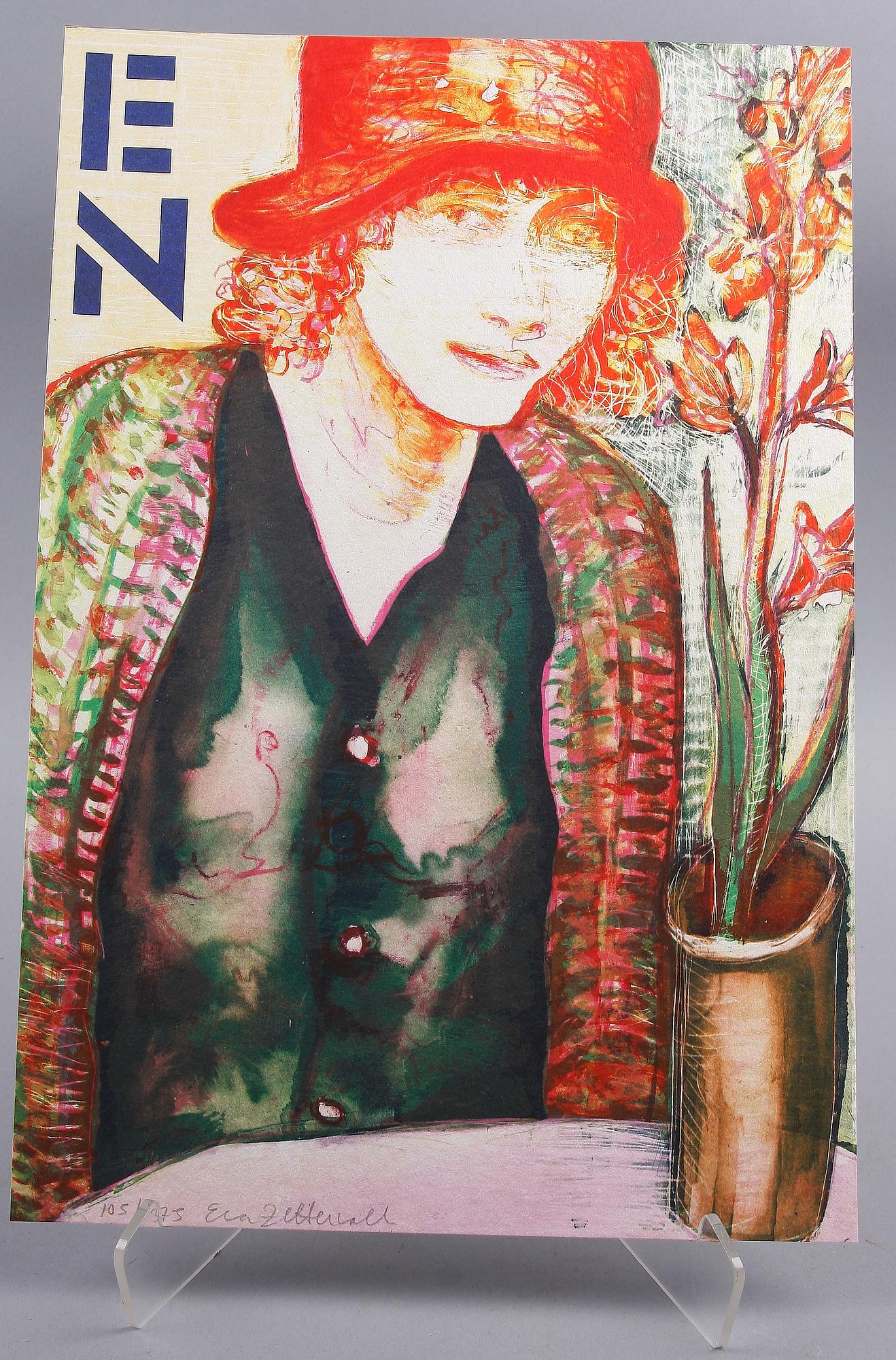 EVA ZETTERWALL, färglitografier, 4 st i mapp, sign o numr 105/375.