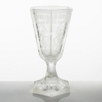Simon Gate, a 'Sex Gracer' glass goblet, Orrefors.