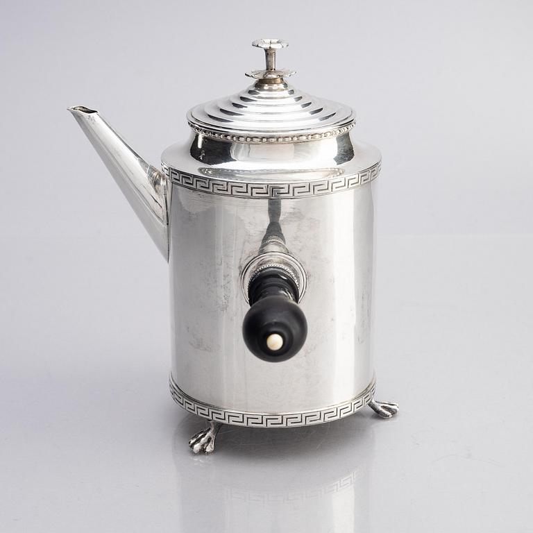 A Swedish silver coffee-pot, mark of Pehr Zethelius, Stockholm 1807.