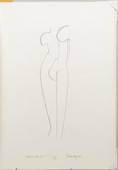 CHRISTIAN BERG, a portfolio with 5 colour litographs. Signed and dated 1974. Numbered 115/125.