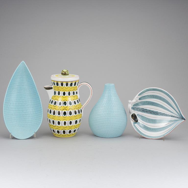 Four Stig Lindberg ceramics for Gustavsberg.