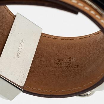 Hermès, a brown calf skin 'Collier de Chien' bracelet, 2004.