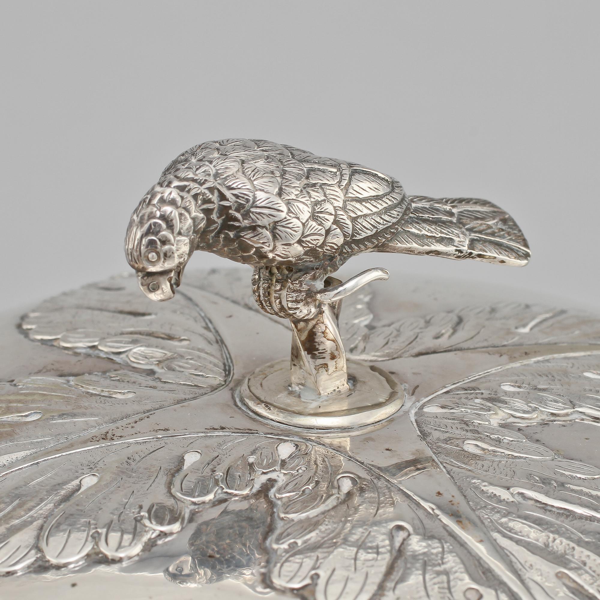 SOCKERSKÅL, silver och nysilver, senempire, 1800-talets första hälft.