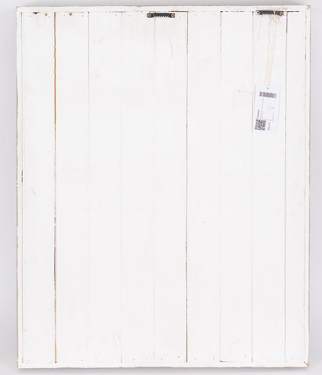 Wall relief, 20th Century, painted plaster & wood.