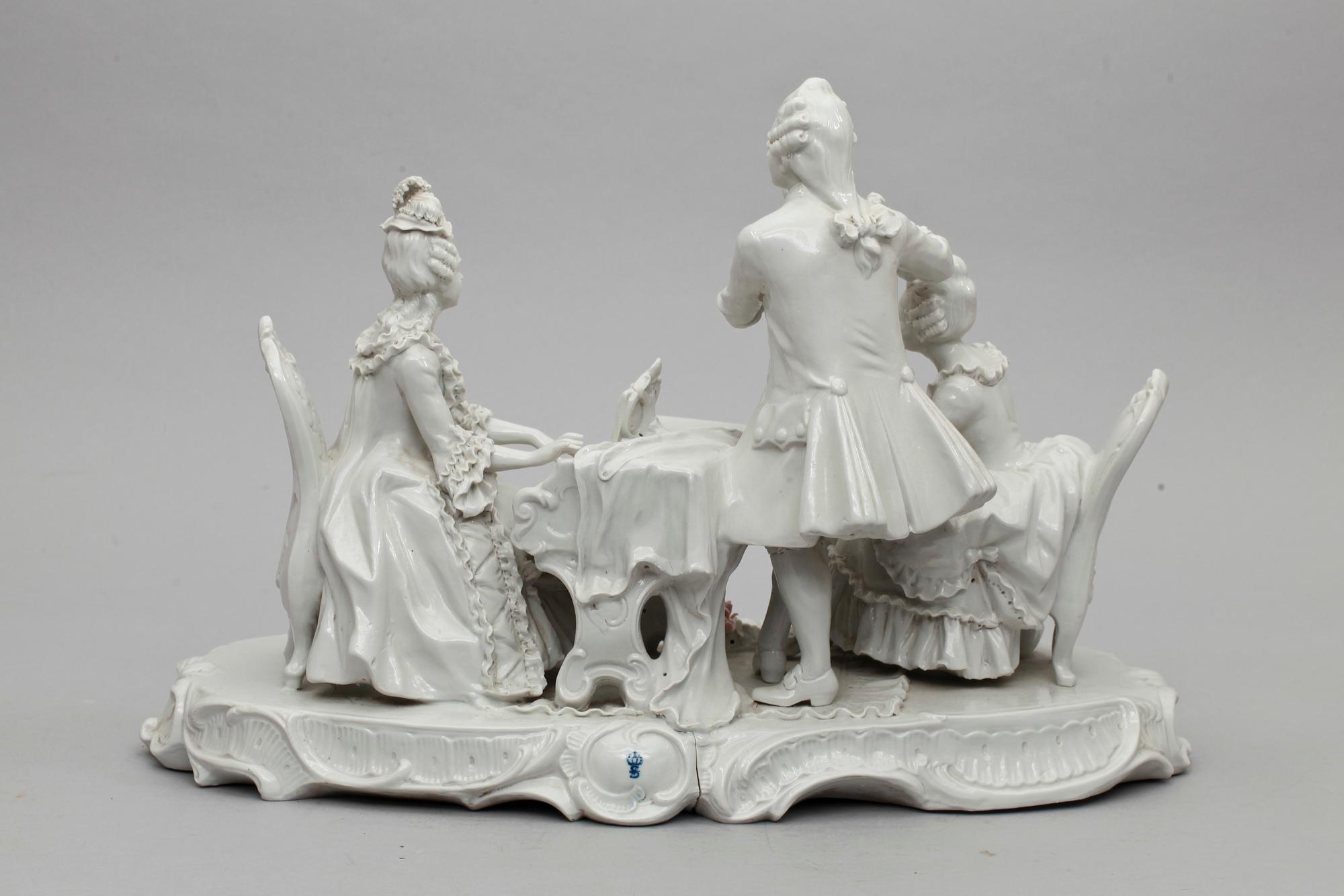 FIGURGRUPP, porslin, Sitzendorfer Porzellanmanufaktur, omkring 1900.