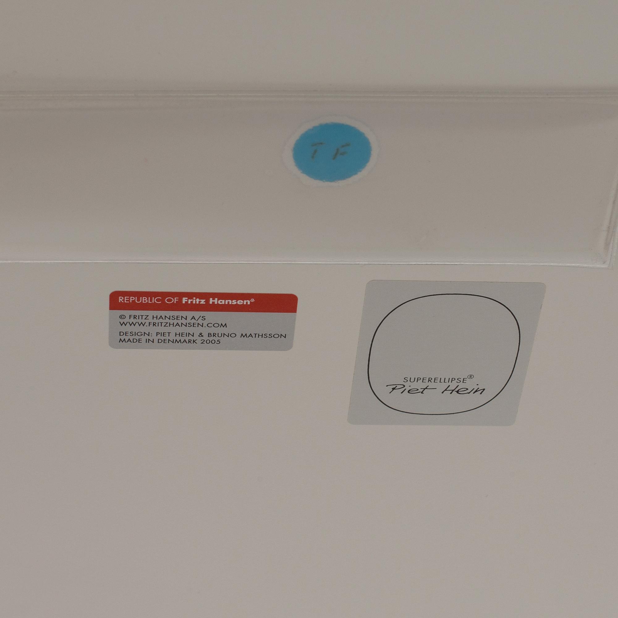 BRUNO MATHSSON AND PIET HEIN, a 'Superellips' dining table from Fritz Hansen, 2005.