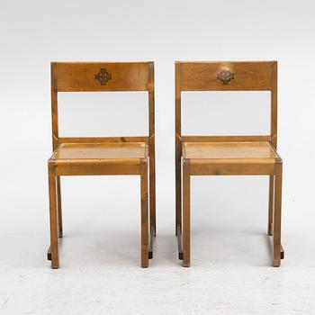 Sven Markelius, chairs, 6 pieces, 'Orkesterstolen', mid-20th century.