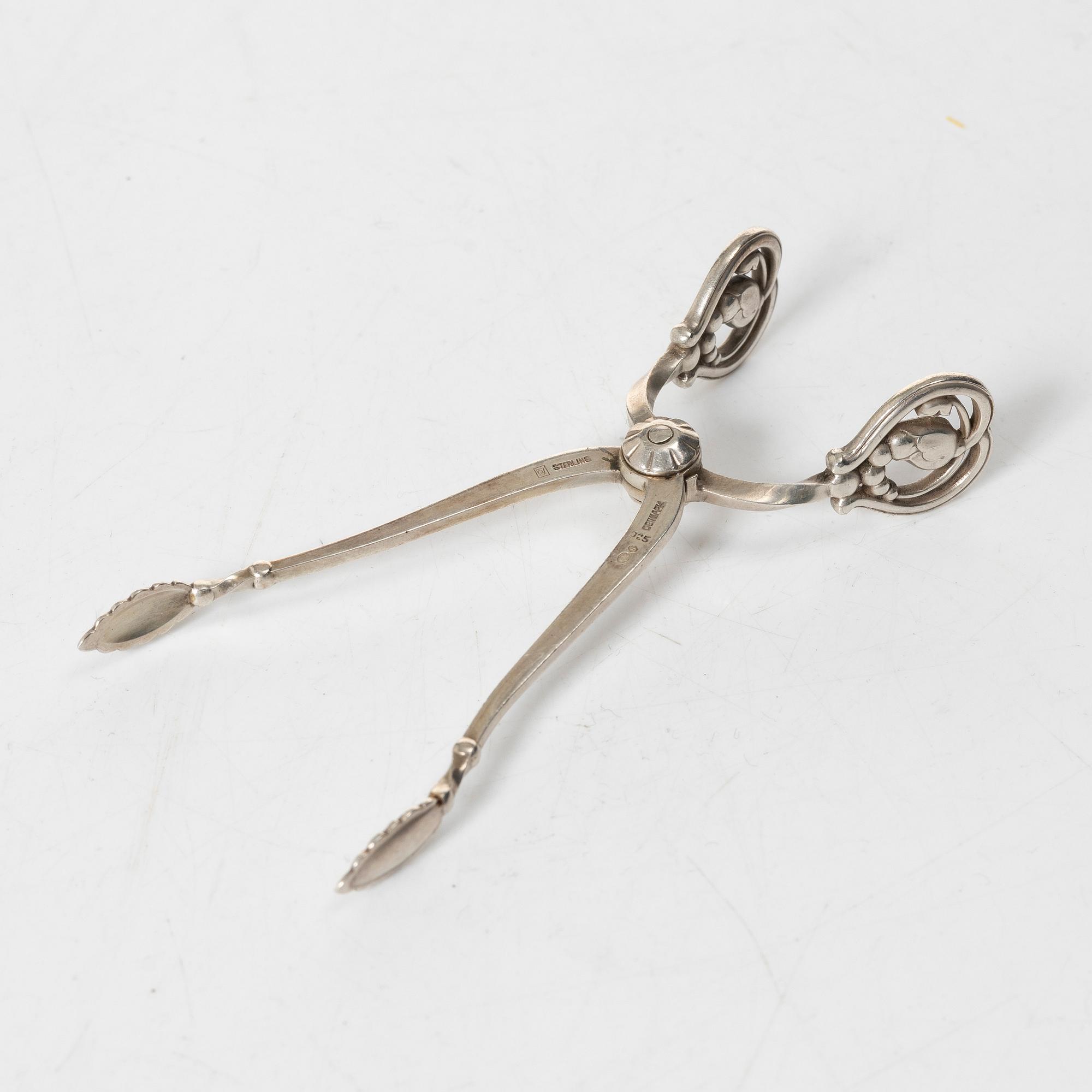 Georg Jensen, sockertång, "Magnolia", sterlingsilver, Danmark.