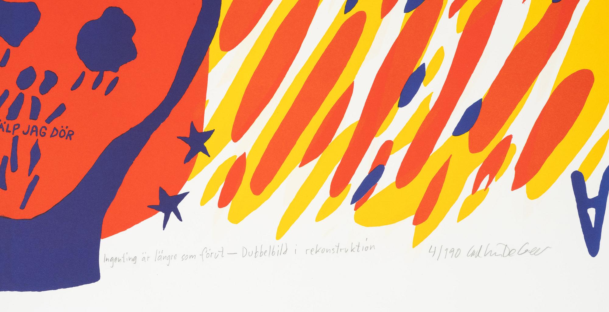 Carl Johan De Geer,  "Ingenting är längre som förut - Dubbelbild i rekonstruktion".