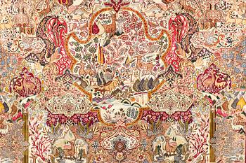 A Kashmar carpet, c. 382 x 295 cm.