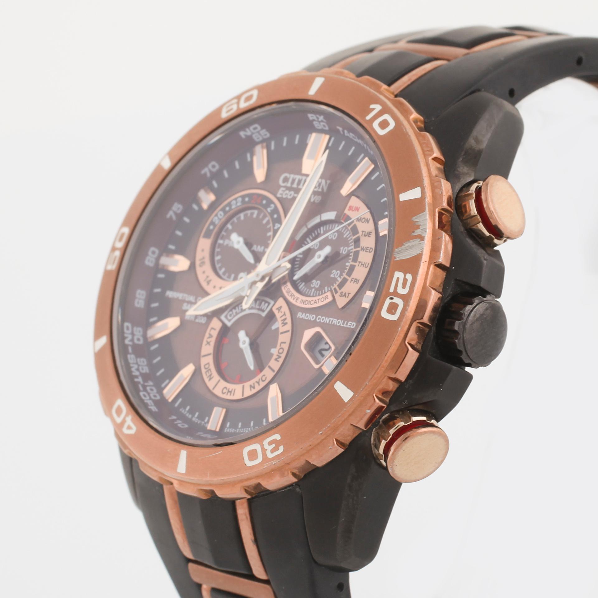 CITIZEN, Eco-Drive, Perpetual Calendar, "Tachymeter", Limited Edition  1533/2500, wristwatch, chronograph, 45 mm.