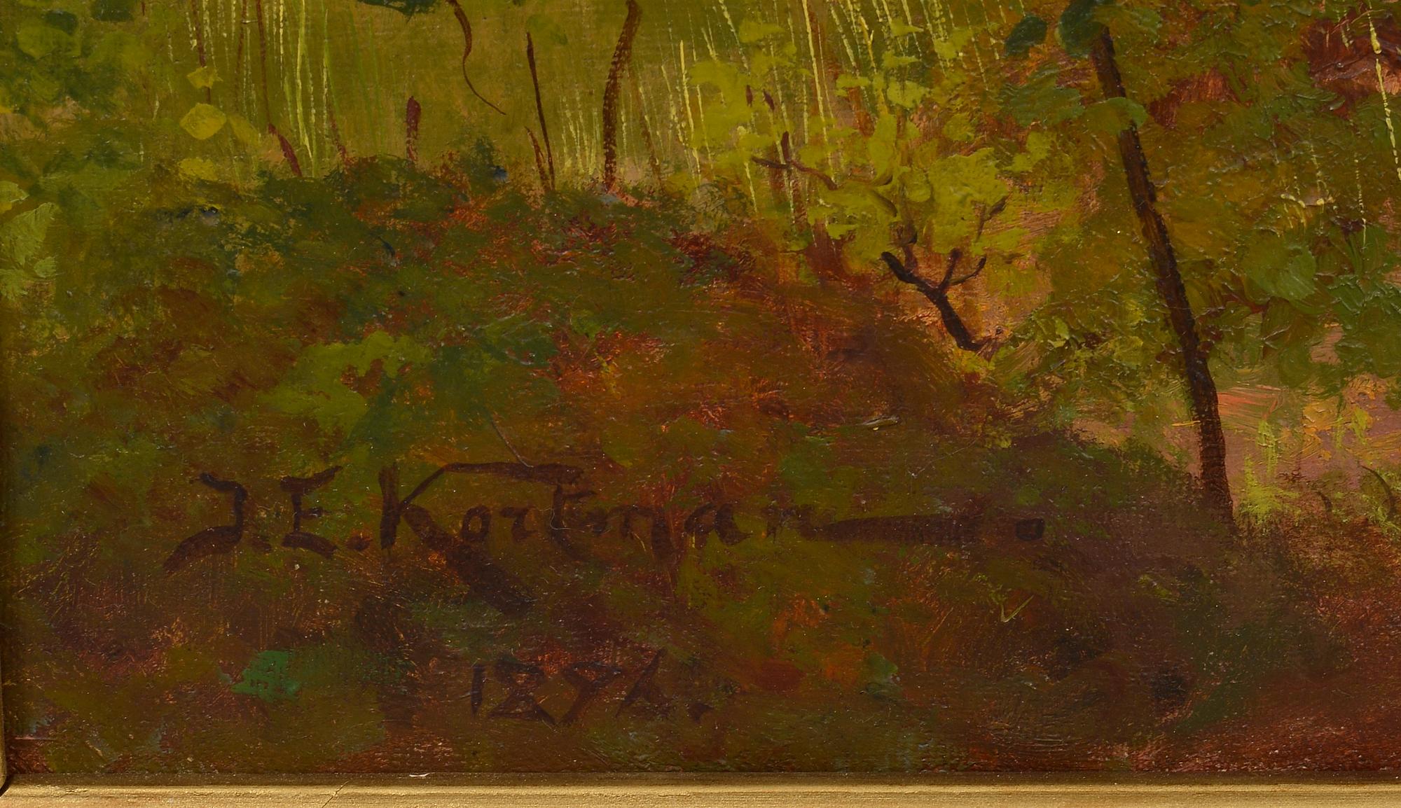 JOHAN ELIS KORTMAN, öljy kankaalle, signeerattu ja päivätty 1896.