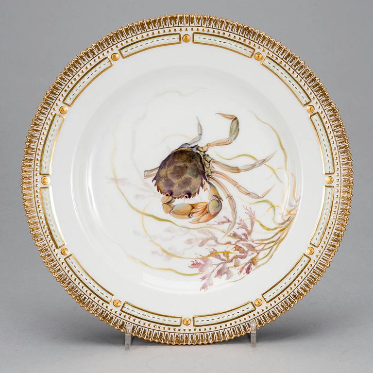 A DISH, porcelain "Flora Danica", Royal Copenhagen 1962.