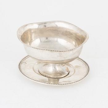 Carl Fredrik Carlman, såsskål, silver, Stockholm 1946.