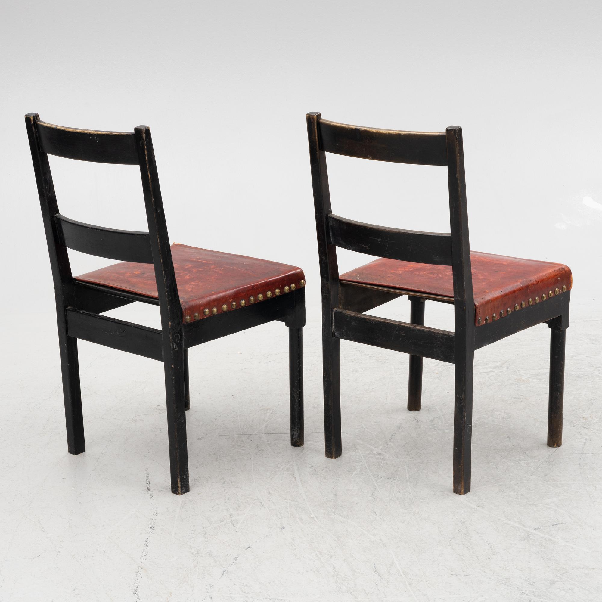 Chairs, a pair, functional style, 1930s.