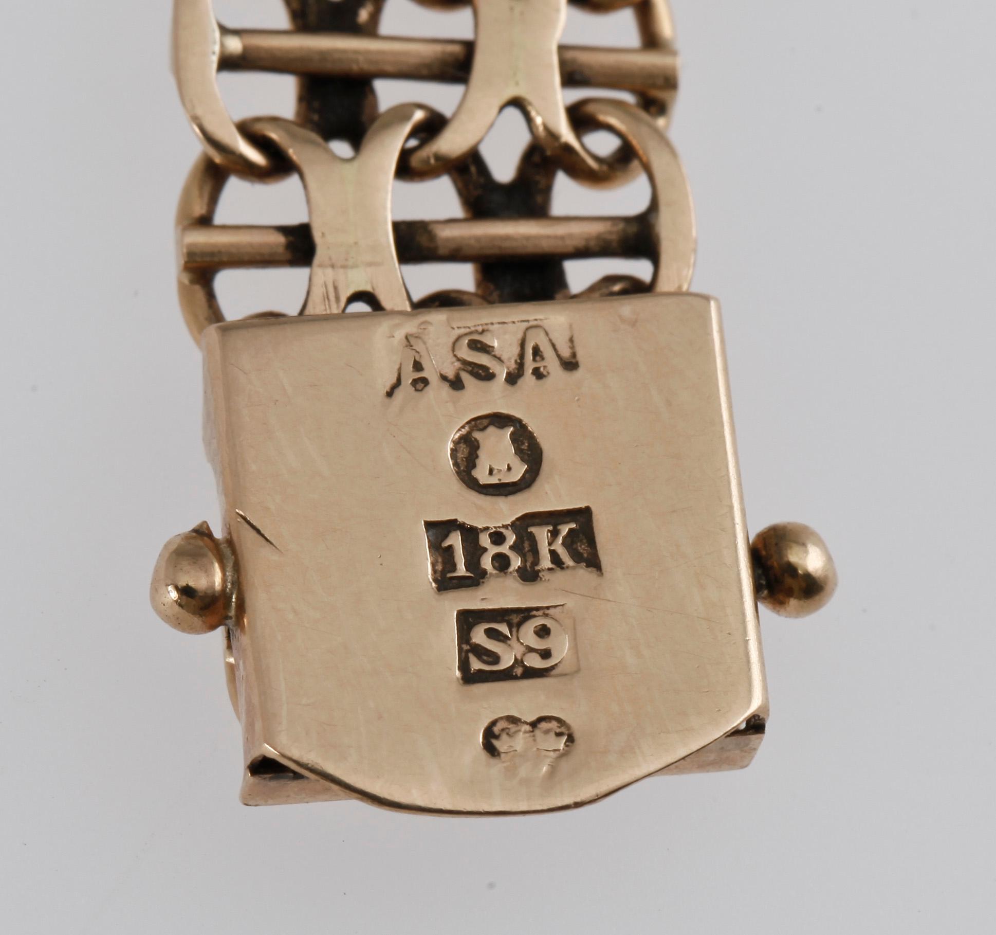 ARMBAND, 18k guld, Stockholm, 1968. Vikt ca 20 gr.