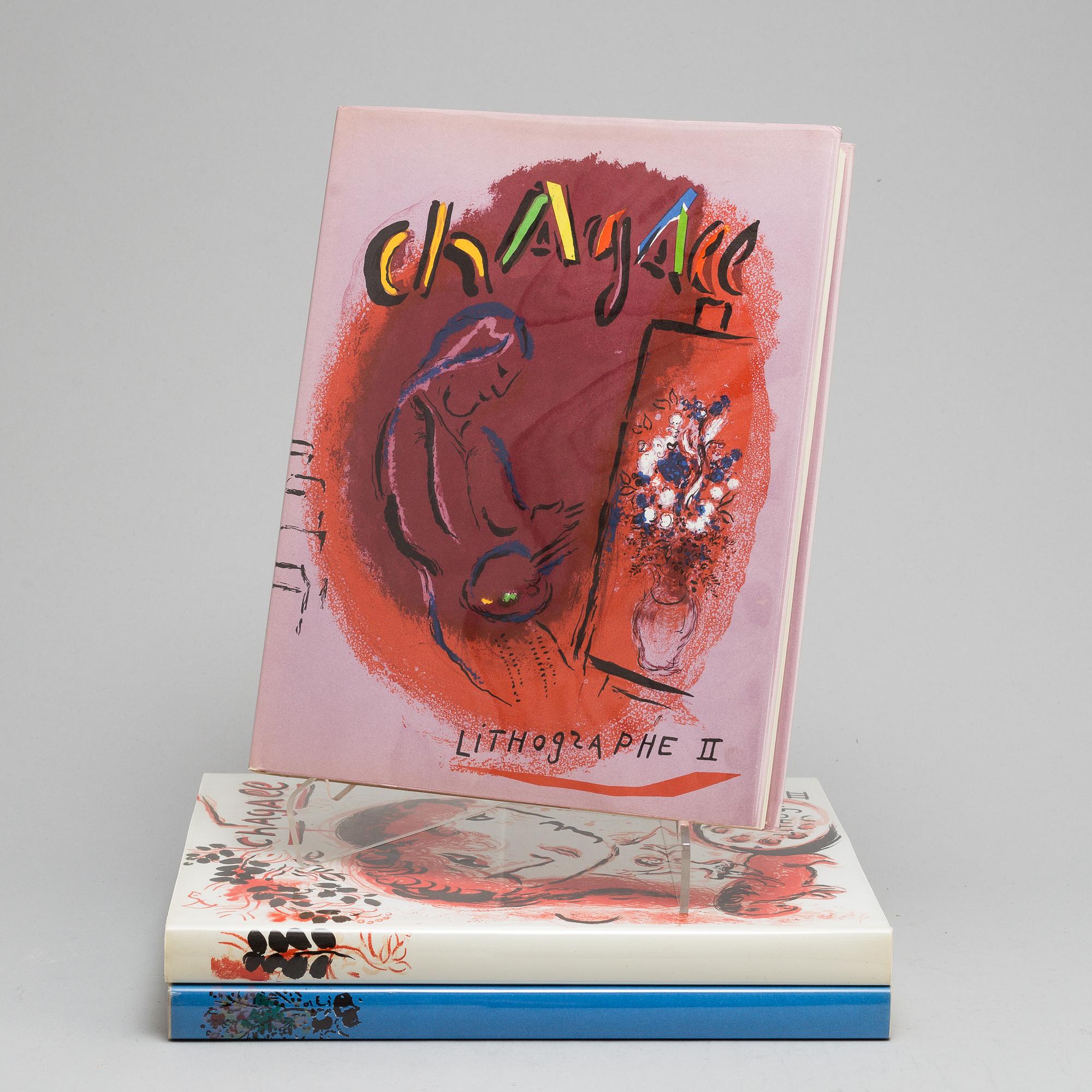 BOOKS (3), "Chagall Lithographe, II, III och IV", 1963-1974.