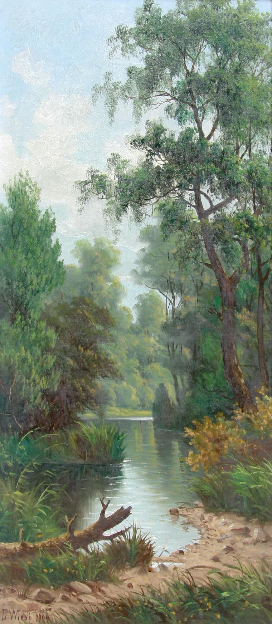 LEONARD WIDH, olja på duk, sign o dat 1904.