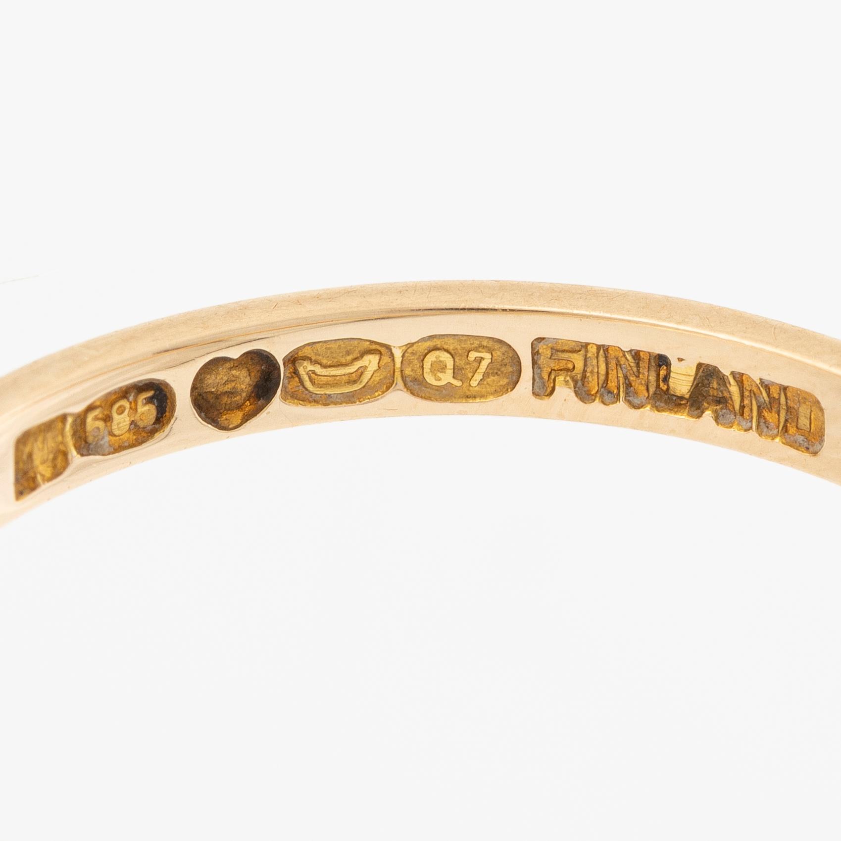 Lapponia, a ring, 14K gold, Finland 1969.
