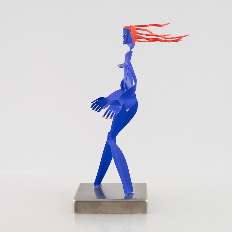 Timo Solin, Blå kvinna med rött hår.